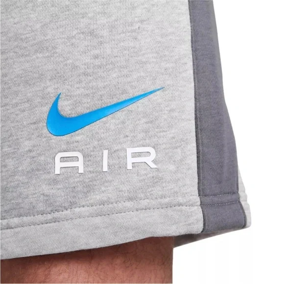 NIKE SPORTSWEAR AIR FRENCH TERRY SHORTS FN7701-063 HEATHER/IRON GREY - Picture 7 of 12